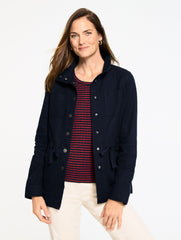 INDIGO BLUE|JASPER TWILL UTILITY JACKET | Talbots online