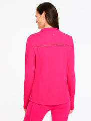 PINK PEACOCK PERFORMANCE COMPRESSION FULL-ZIP JACKET - PICOT TRIM | Talbots on sale