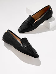 BLACK ERIN STRAW RAFFIA LOAFERS | Talbots for sale