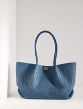 MEDIUM WASH KATHARINE WOVEN DENIM TOTE | Talbots on sale