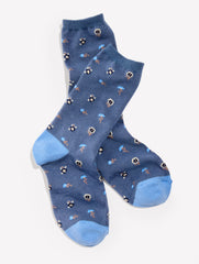 NAVY DUSK HEATHER MULTI DITSY BLOOMS TROUSER SOCKS | Talbots US