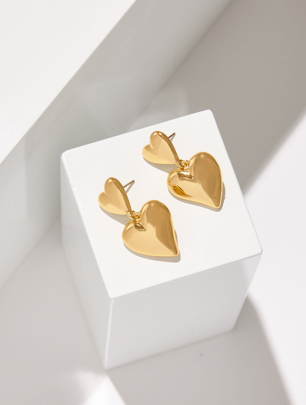 GOLD SOFT HEARTS DROP EARRINGS | Talbots on sale