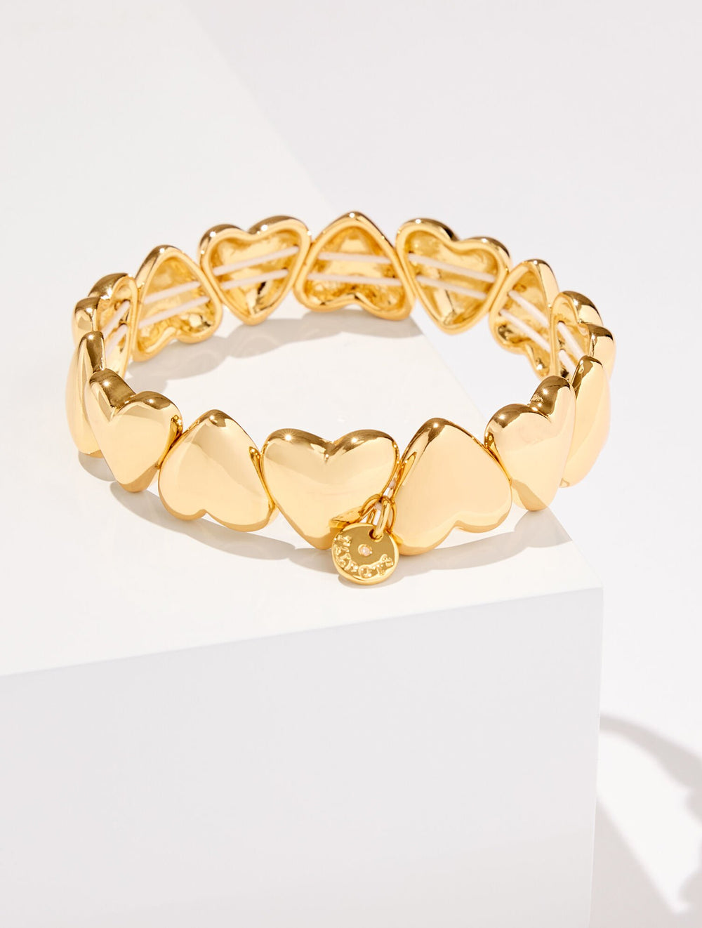 GOLD SOFT HEARTS STRETCH BRACELET | Talbots online