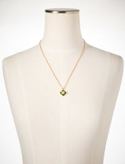HILLSIDE GREEN/GOLD LUCKY CHARM NECKLACE | Talbots sale