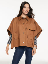SIERRA BROWN SHORT TRENCH CAPE | Talbots online