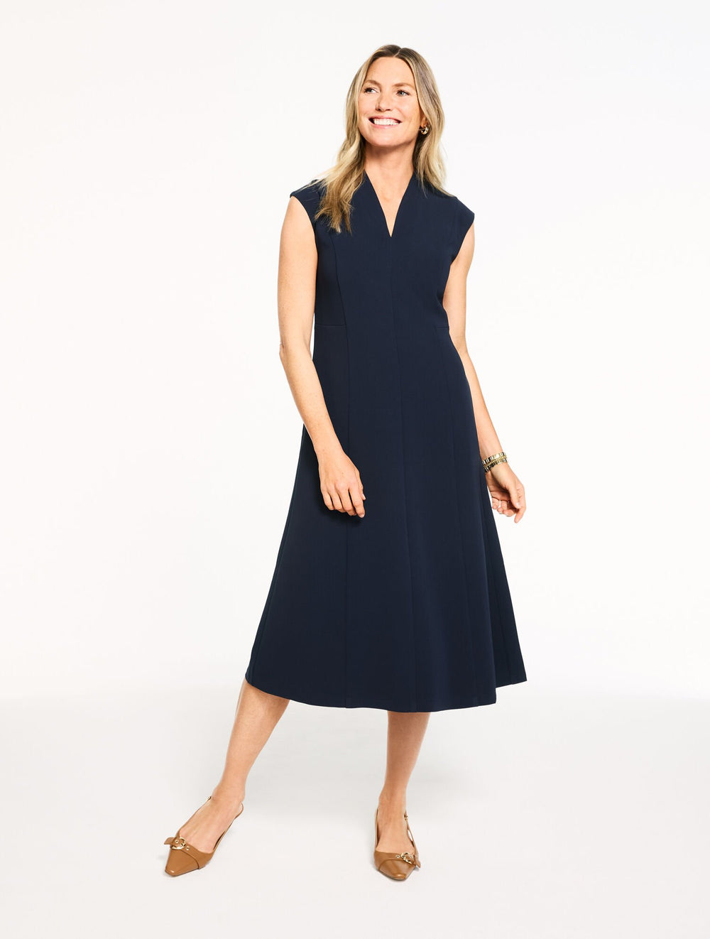 BLACK|INDIGO BLUE EASY TRAVEL DRESS | Talbots near me