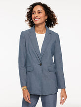 BLUE REFINED DENIM BLAZER | Talbots near me