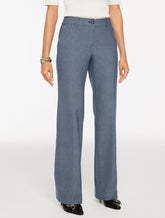 BLUE BOOT LEG REFINED DENIM PANTS | Talbots outlet