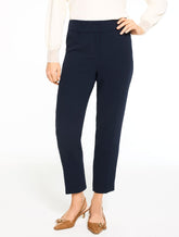 INDIGO BLUE TAPERED ANKLE POLISHED CREPE PANTS | Talbots US
