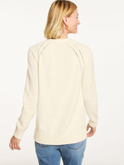 IVORY POINTELLE GIRLFRIEND CARDIGAN | Talbots sale