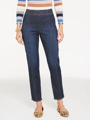 ASBURY WASH SLIM ANKLE PULL-ON TRAVEL JEANS - ASBURY WASH | Talbots outlet