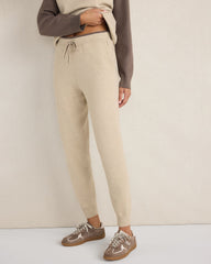 PURE TAUPE HTHR/BROWN VISCOSE BLEND JOGGER | Talbots for sale
