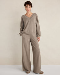 SLATE BROWN HTHR SOFT KNIT WIDE LEG PANTS | Talbots near me