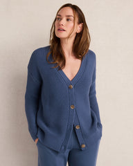 IVORY|NORTH SEA|PURE TAUPE ORGANIC COTTON LINK STITCH CARDIGAN | Talbots discount