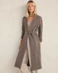 SLATE BROWN HTHR CASHMERE BELTED DUSTER | Talbots online