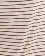 SANDSTONE HTHR/SLATE BRWN ORGANIC COTTON STRIPED RACERBACK TANK | Talbots for sale
