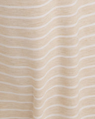 PURE TAUPE HTHR/WHITE CALM & COOL HEATHERED STRIPE PAJAMA PANTS | Talbots discount