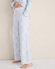 WATERCOLOR WAVE MULTI ORGANIC COTTON JERSEY WATERCOLOR WAVE PAJAMA PANTS | Talbots for sale