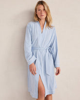 WAVE HTHR ORGANIC COTTON JERSEY ROBE | Talbots for sale