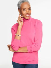 WHITE LONG-SLEEVE TURTLENECK | Talbots US