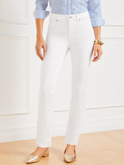 WHITE STRAIGHT-LEG JEANS - WHITE | Talbots near me