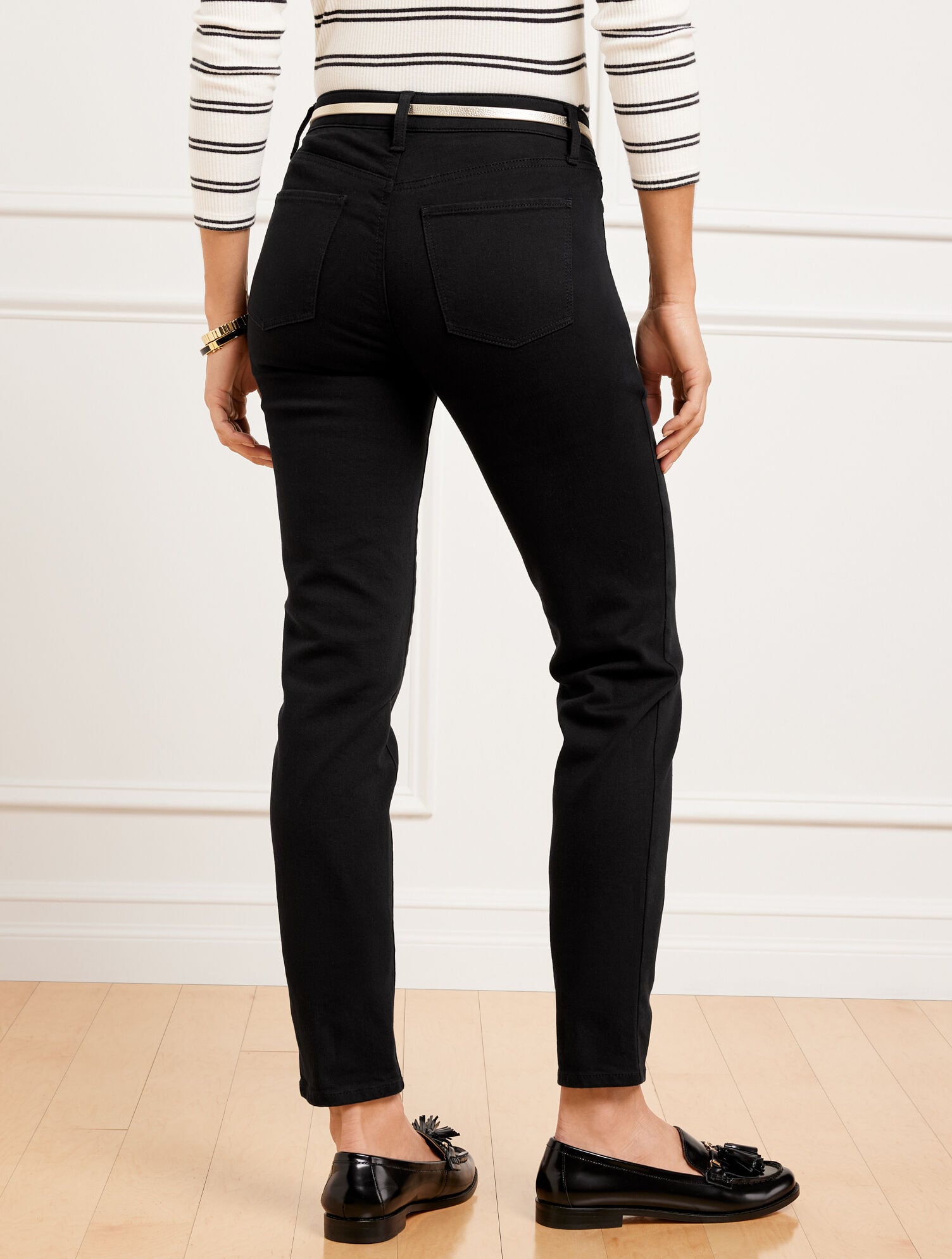 BLACK SLIM ANKLE JEANS - BLACK | Talbots near me