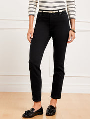 BLACK SLIM ANKLE JEANS - BLACK | Talbots near me