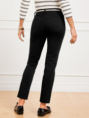 BLACK SLIM ANKLE JEANS - BLACK - CURVY FIT | Talbots for sale