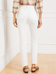 WHITE SLIM ANKLE JEANS | Talbots sale