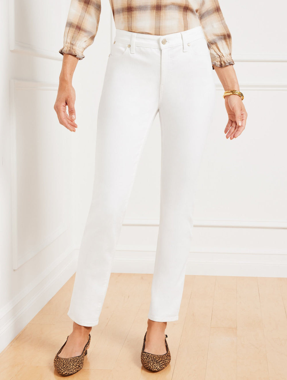 WHITE SLIM ANKLE JEANS - CURVY FIT | Talbots near me