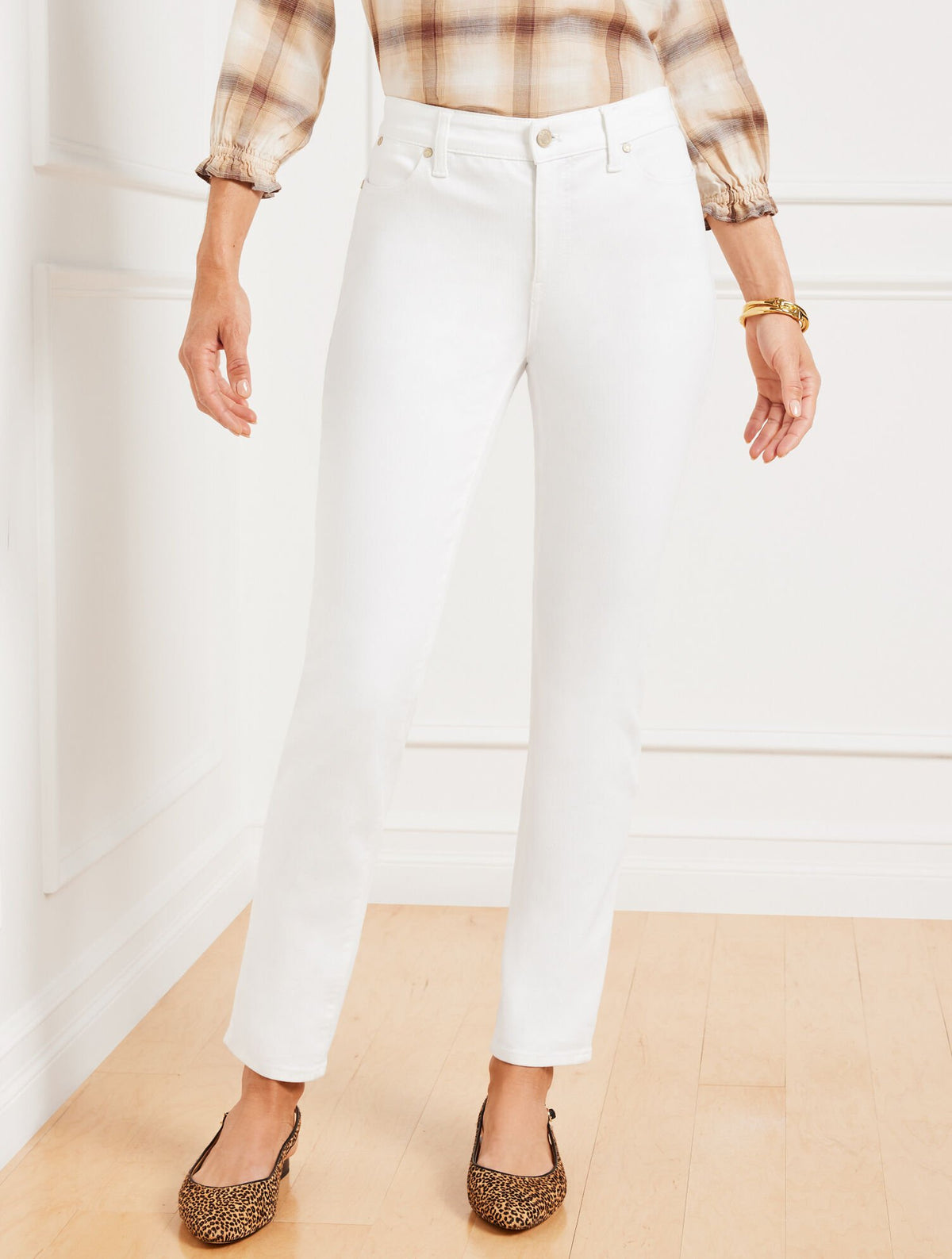 WHITE SLIM ANKLE JEANS - CURVY FIT | Talbots near me