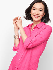 CLASSIC COTTON SHIRT - FLORAL DOT | Talbots on sale