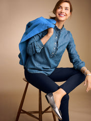 BLACK|GYPSUM|INDIGO|NAVY DUSK|WHITE TALBOTS CHATHAM COTTON BI-STRETCH SLIM ANKLE PANTS - SOLID | Talbots online