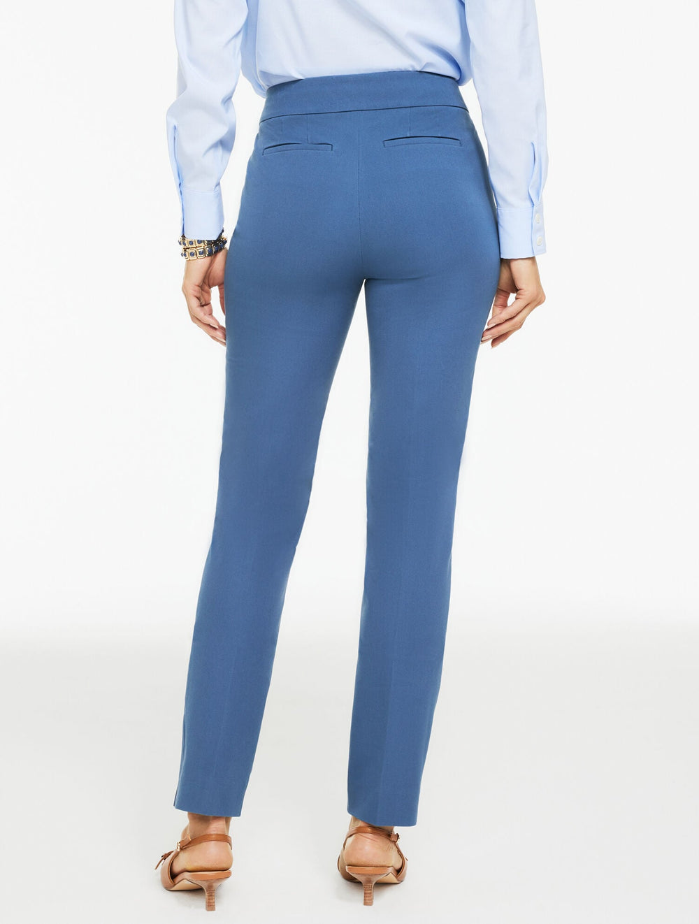 BLACK|GYPSUM|INDIGO|NAVY DUSK|WHITE TALBOTS CHATHAM COTTON BI-STRETCH SLIM ANKLE PANTS - SOLID | Talbots online