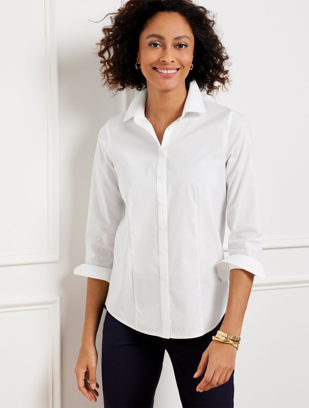 WHITE NON-IRON PERFECT SHIRT - SOLID | Talbots online