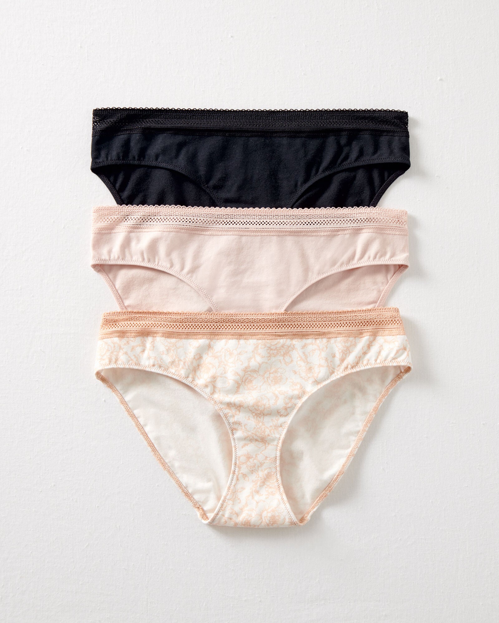 COCO ROSE MLTI COMBO COTTON BIKINI 3-PACK | Talbots for sale
