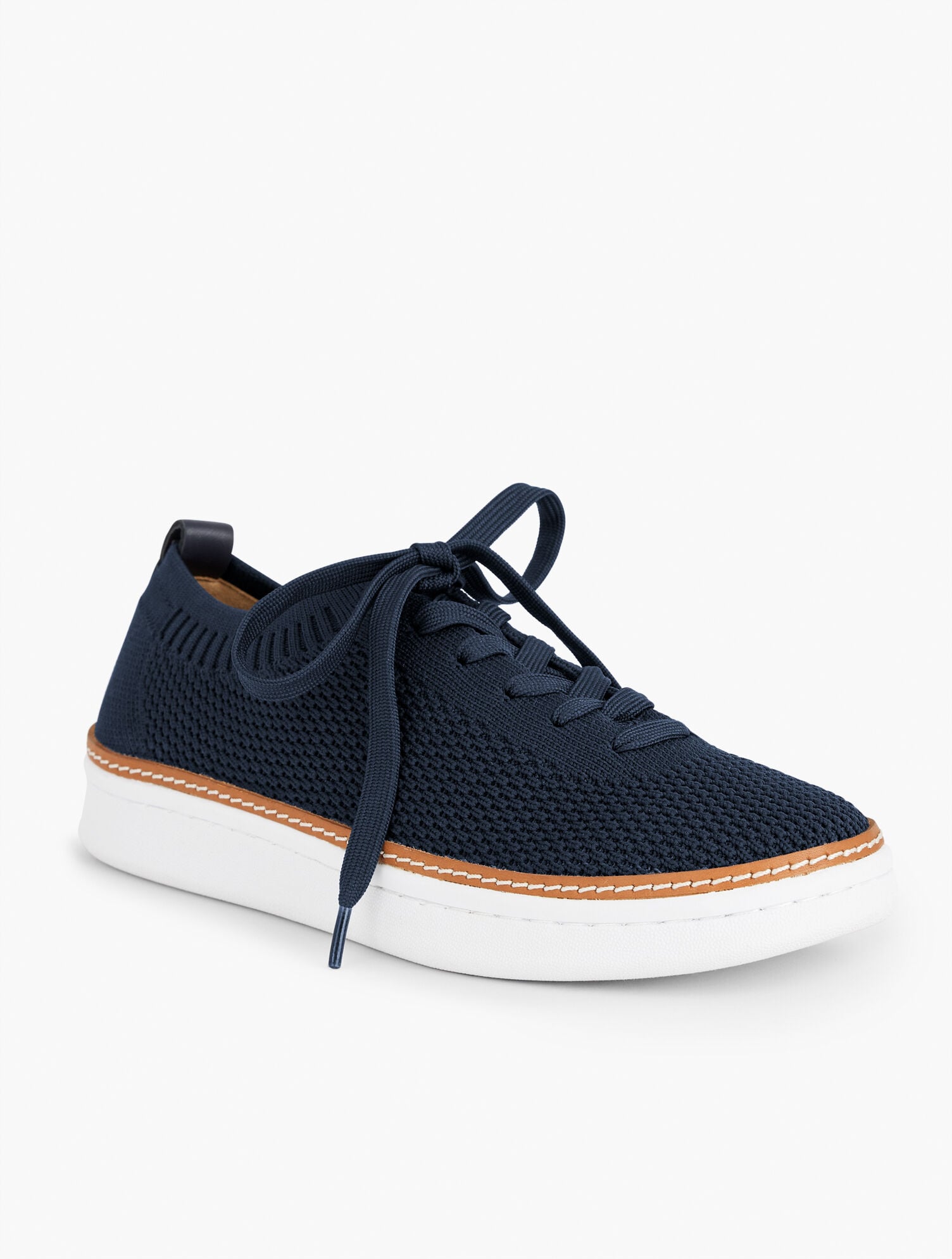 BLACK|INDIGO BLUE|WHITE BRITTANY KNIT SNEAKERS | Talbots discount