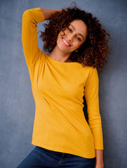 BLACK|INDIGO BLUE|IVORY|WHITE BATEAU NECK PIMA COTTON TEE- SOLIDS | Talbots sale
