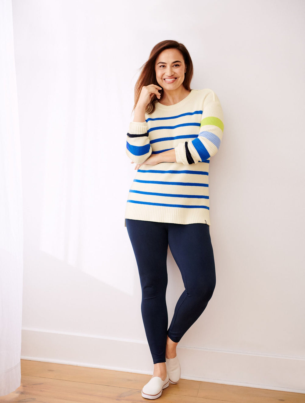 BLACK|INDIGO BLUE EVERYDAY STRETCH LEGGINGS | Talbots sale