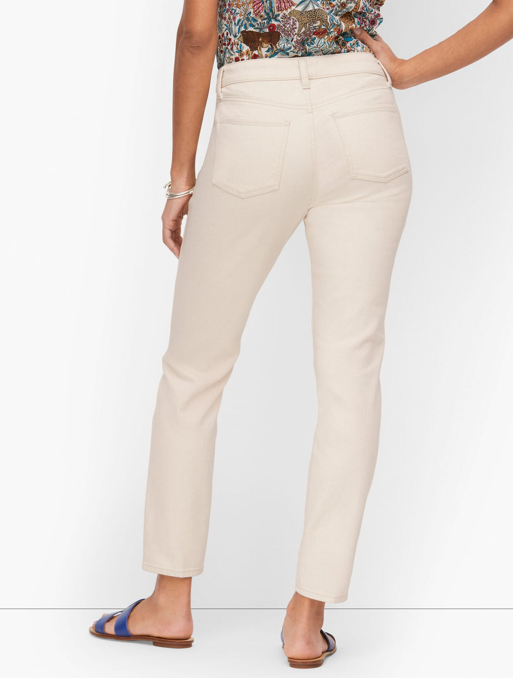 NATURAL SLIM ANKLE JEANS - NATURAL | Talbots near me