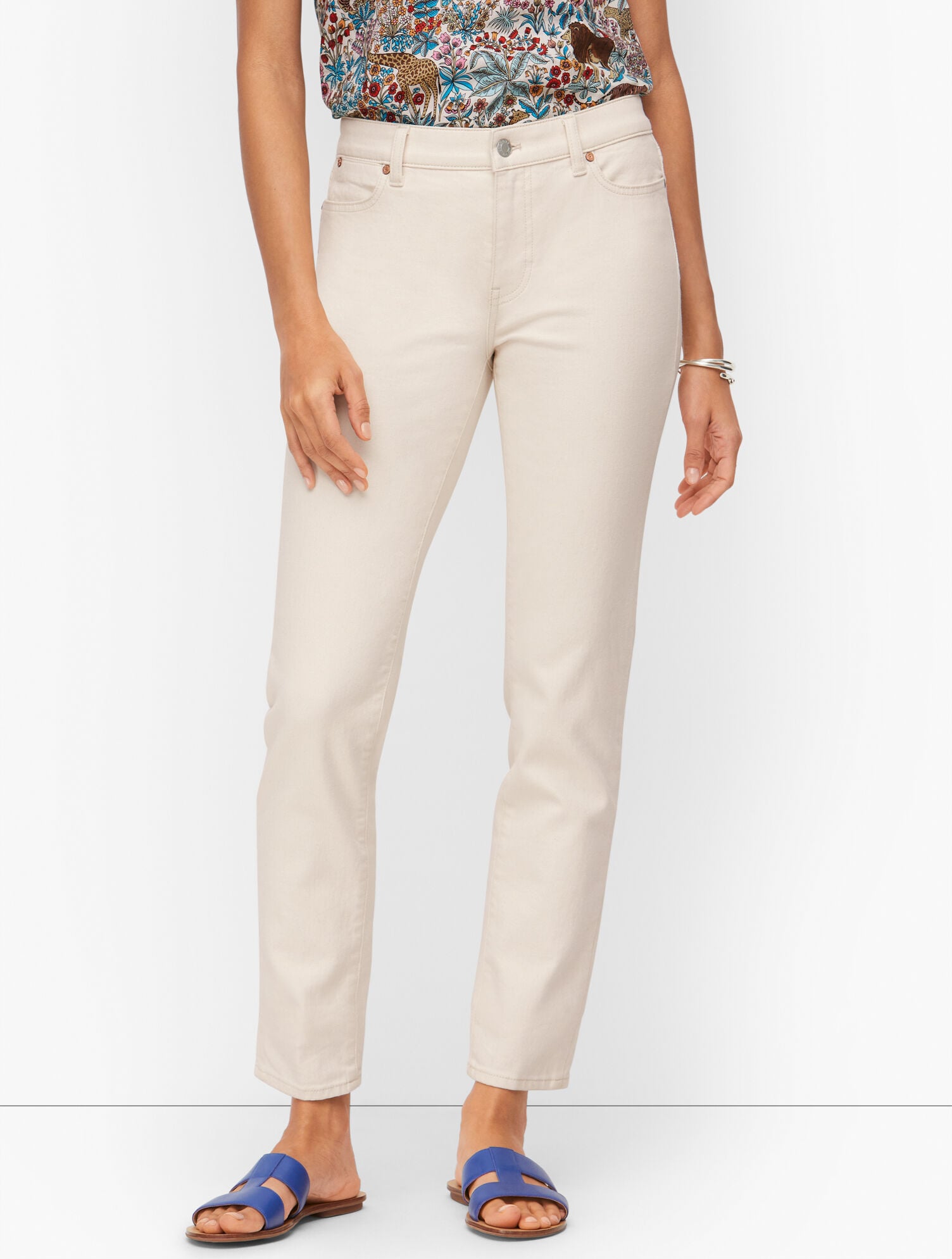 NATURAL SLIM ANKLE JEANS - NATURAL | Talbots near me