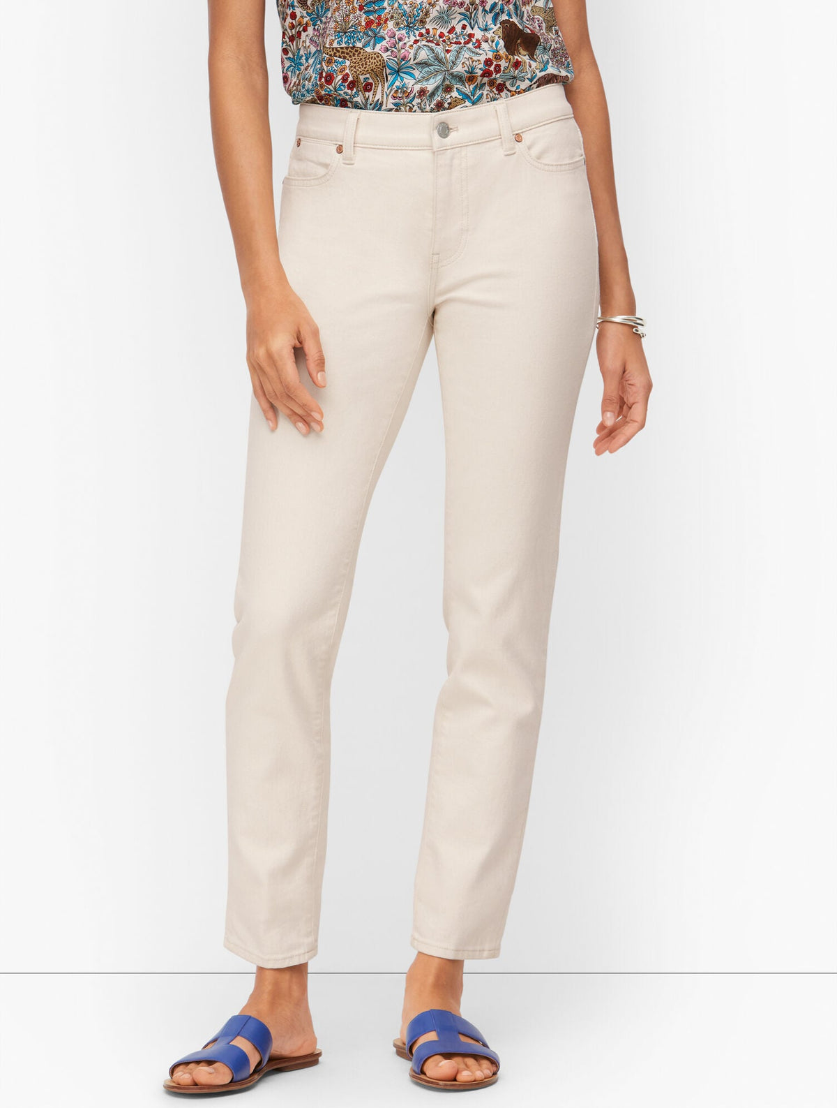 NATURAL SLIM ANKLE JEANS - NATURAL | Talbots near me