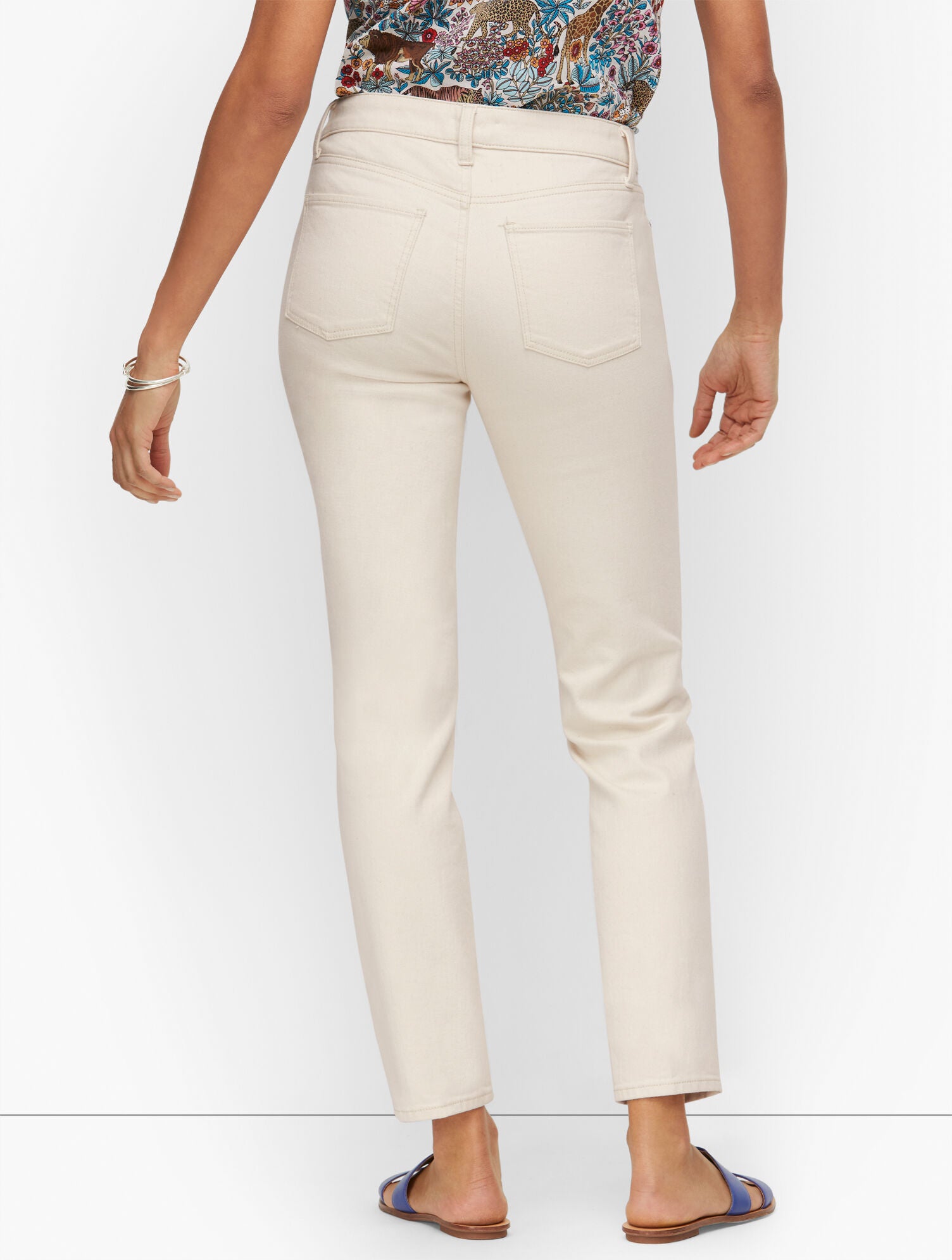NATURAL DENIM SLIM ANKLE JEANS - NATURAL - CURVY FIT | Talbots discount