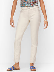 NATURAL DENIM SLIM ANKLE JEANS - NATURAL - CURVY FIT | Talbots discount