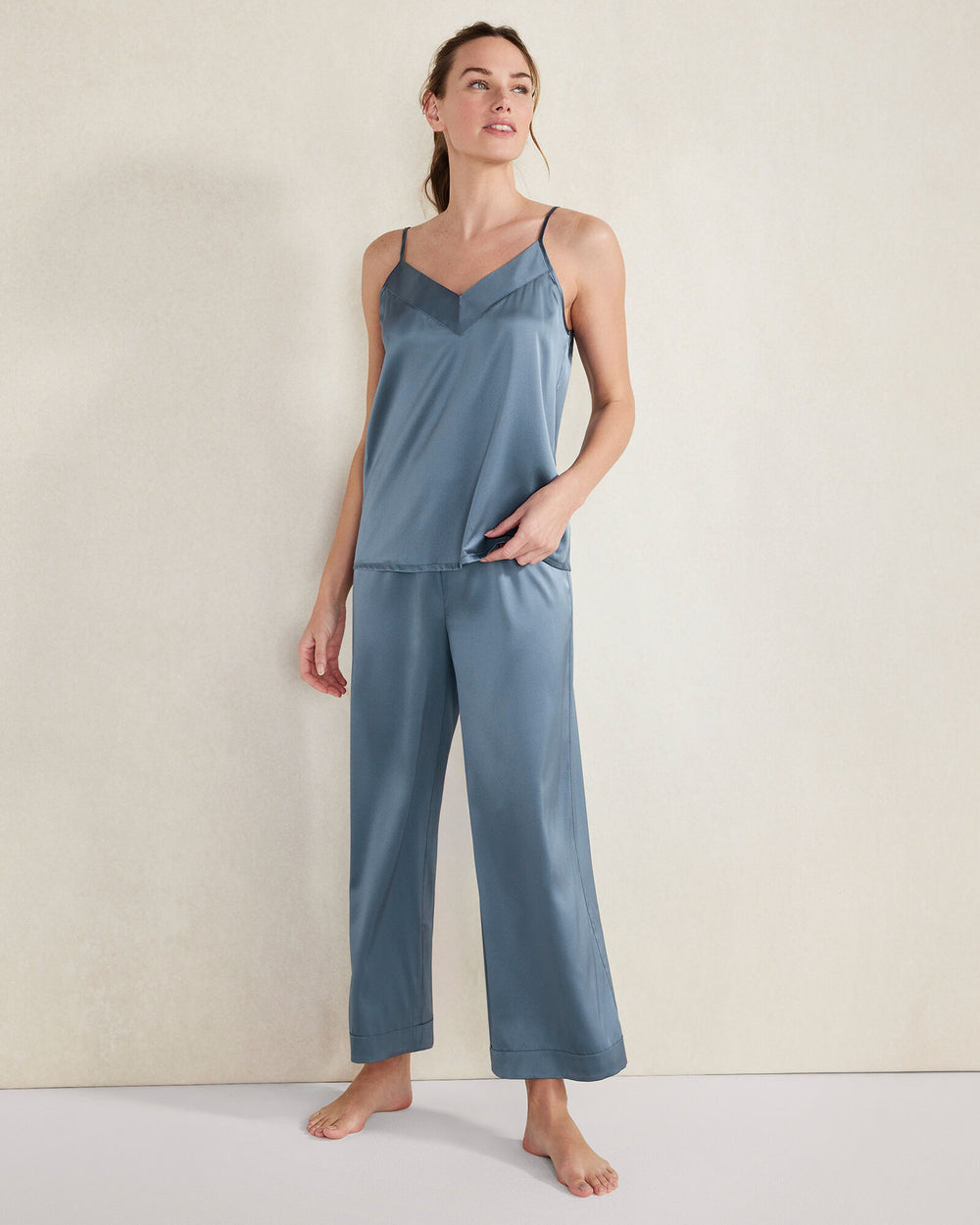 BLACK|BLACKCURRANT|BURGUNDY BERRY|FULL MOON|IVORY|NAVY|SEA|SEPIA ROSE WASHABLE SILK SLEEP PANTS | Talbots outlet
