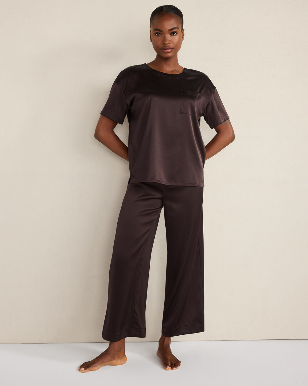 BLACK|BLACKCURRANT|BURGUNDY BERRY|FULL MOON|IVORY|NAVY|SEA|SEPIA ROSE WASHABLE SILK SLEEP TOP | Talbots sale