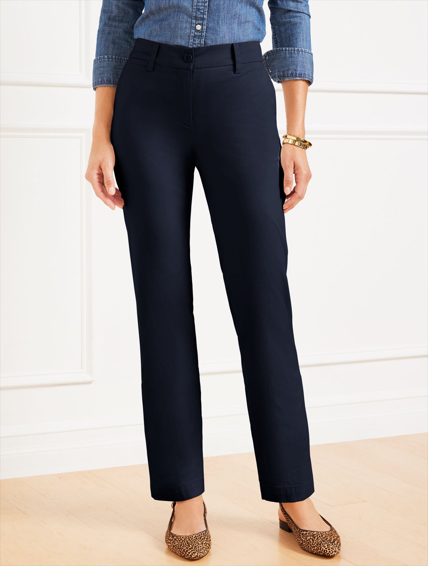 BLACK|INDIGO BLUE|TWINE|WHITE STRAIGHT LEG PERFECT CHINOS | Talbots on sale