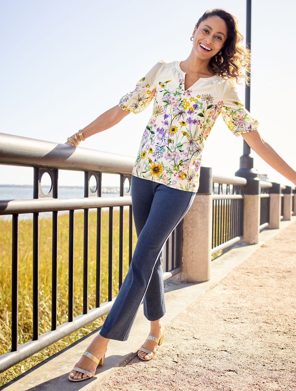 DENIM HEATHER TALBOTS MONTAUK PANTS - DENIM HEATHER | Talbots discount