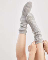 WILLOW CASHMERE BLEND RIBBED SOCKS | Talbots sale
