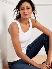 BLACK|INDIGO|IVORY|WHITE|MOONLIGHT BLUE|PORT WINE|SANGRIA 180° TWO-WAY TANK | Talbots sale